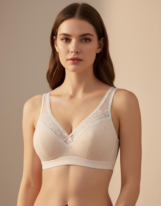 Daily wear Thin-Pad Non-Wire Bra net designed bra