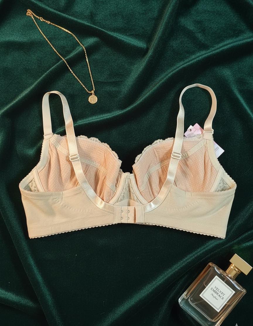 Premium Quality pure net cotton luxury wired non-paded bra