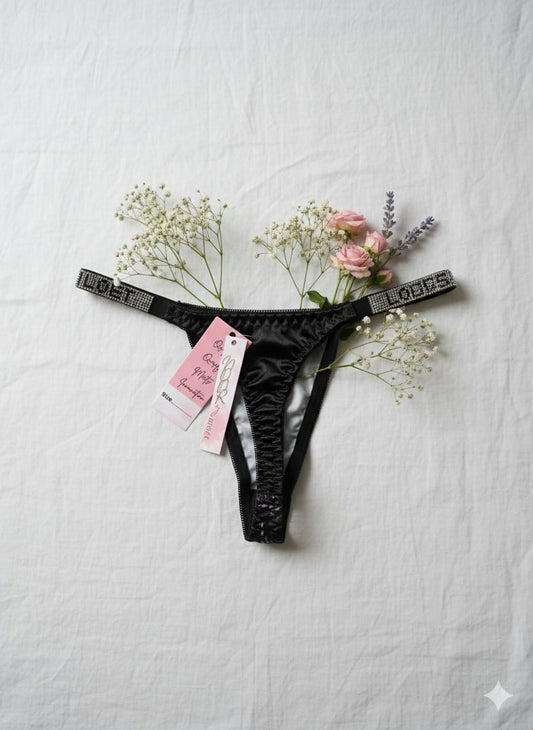 sexy premium diamond silk thong underwear