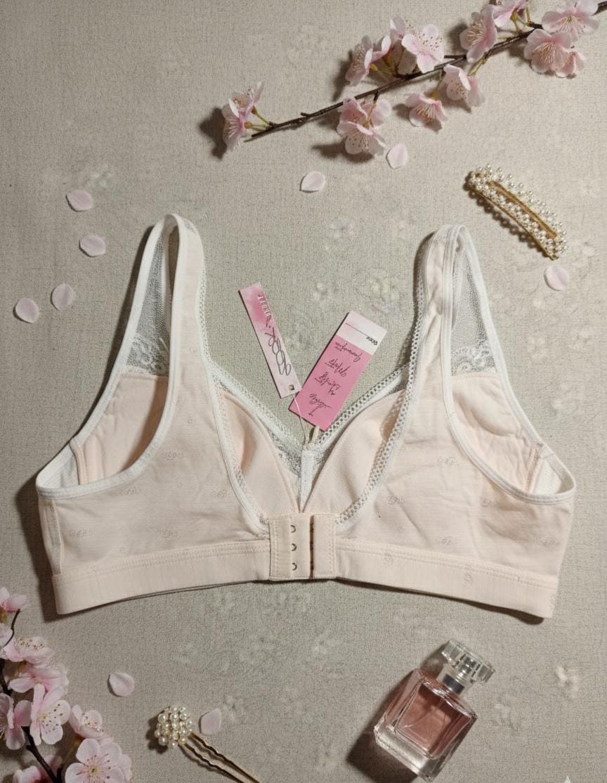 Daily wear Thin-Pad Non-Wire Bra net designed bra