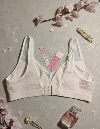 Daily wear Thin-Pad Non-Wire Bra net designed bra