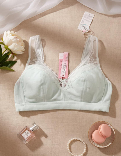 Daily wear Thin-Pad Non-Wire Bra net designed bra