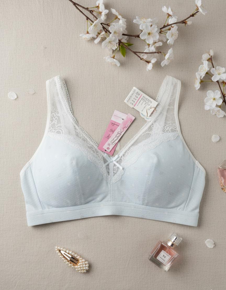 Daily wear Thin-Pad Non-Wire Bra net designed bra