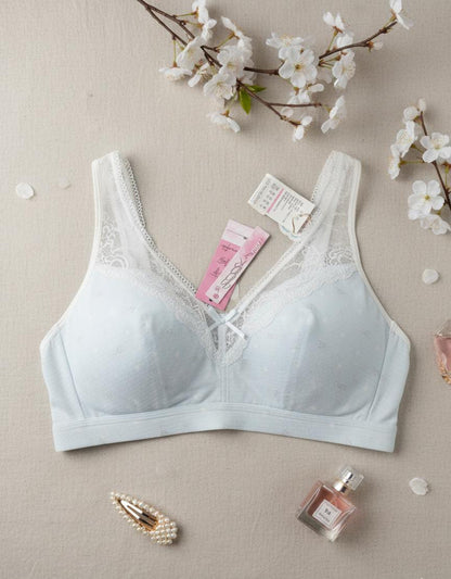 Daily wear Thin-Pad Non-Wire Bra net designed bra